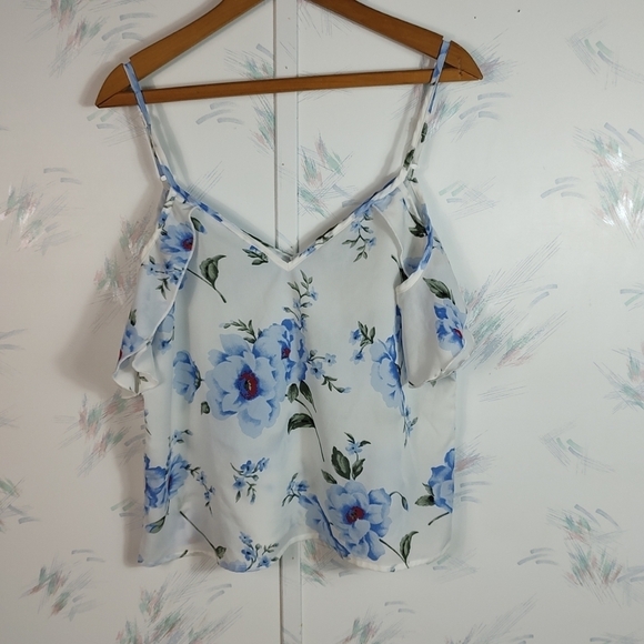 SHEIN Tops - Shein Floral Cold Shoulder Top
